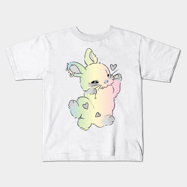 cute bunny lover Kids T-Shirt by lazykitty